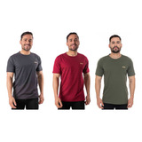 Kit 3 Camisetas Camisas Blusas Básica